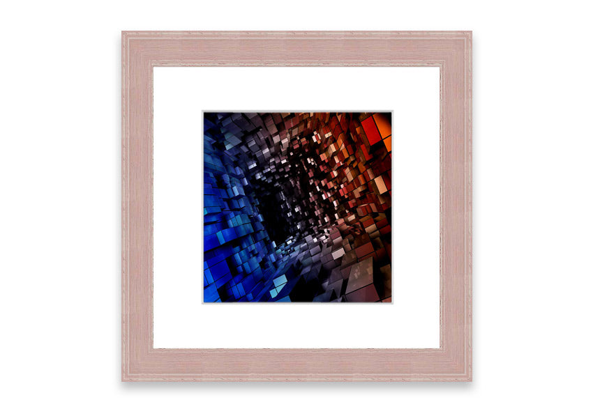 Abstract Tunnel framed print in multiple frame colors, showcasing a modern design, ready to hang.