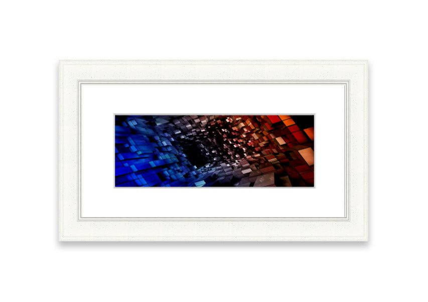 Abstract Tunnel framed print in multiple frame colors, showcasing a modern design, ready to hang.