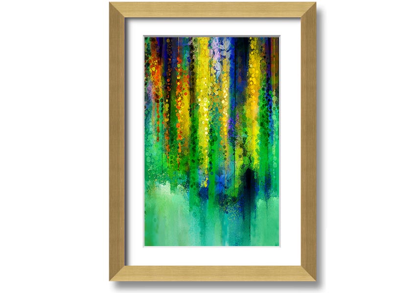 A beautifully framed Abstract Willow Tree print showcasing an elegant design, available in various frame colors.