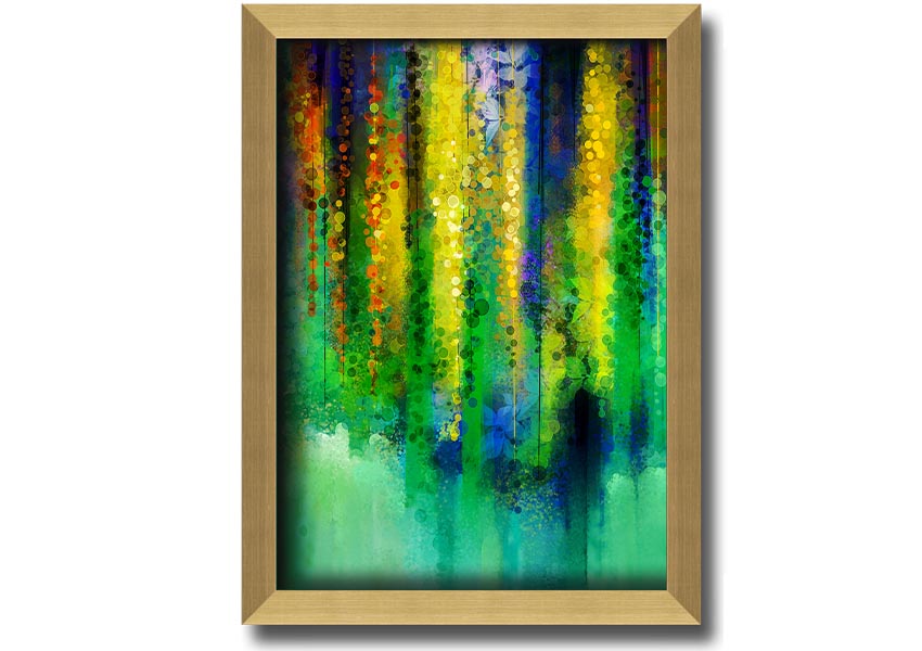 A beautifully framed Abstract Willow Tree print showcasing an elegant design, available in various frame colors.