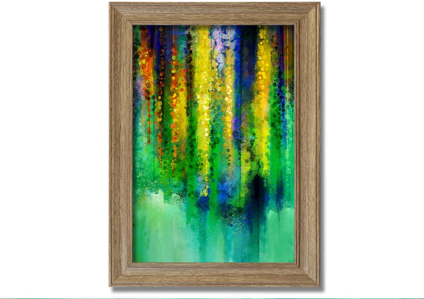 A beautifully framed Abstract Willow Tree print showcasing an elegant design, available in various frame colors.