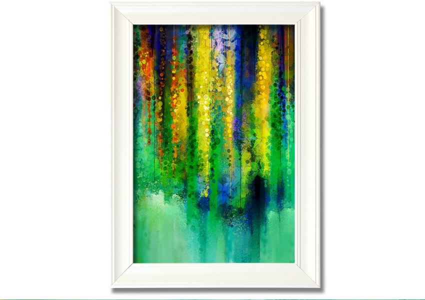 A beautifully framed Abstract Willow Tree print showcasing an elegant design, available in various frame colors.