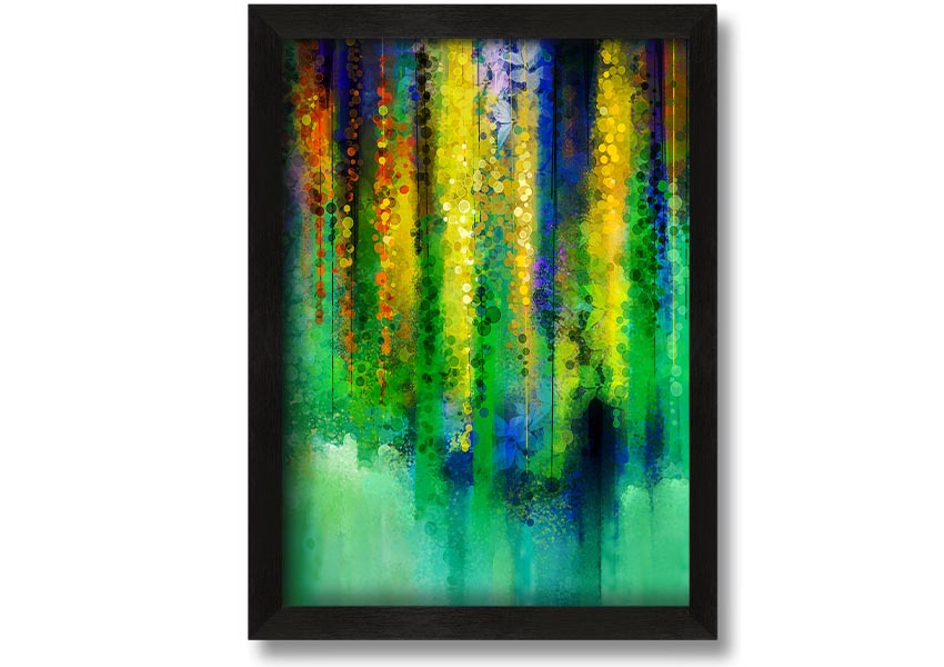 A beautifully framed Abstract Willow Tree print showcasing an elegant design, available in various frame colors.