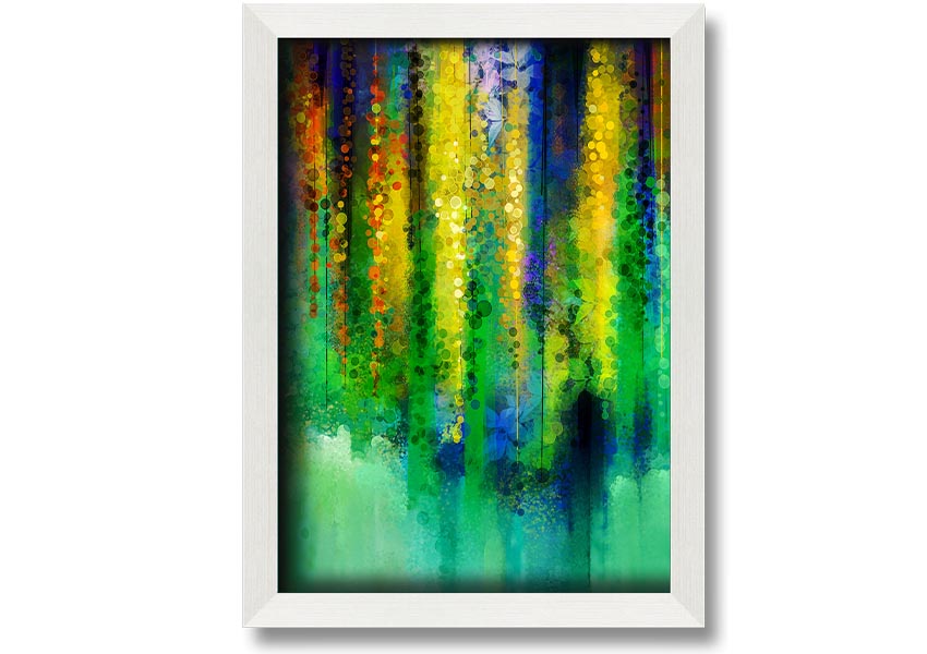 A beautifully framed Abstract Willow Tree print showcasing an elegant design, available in various frame colors.