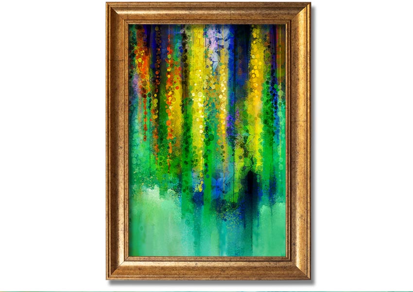 A beautifully framed Abstract Willow Tree print showcasing an elegant design, available in various frame colors.