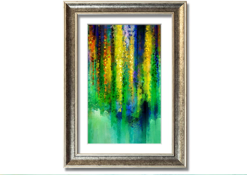 A beautifully framed Abstract Willow Tree print showcasing an elegant design, available in various frame colors.