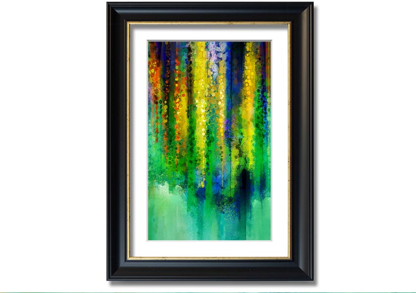 A beautifully framed Abstract Willow Tree print showcasing an elegant design, available in various frame colors.