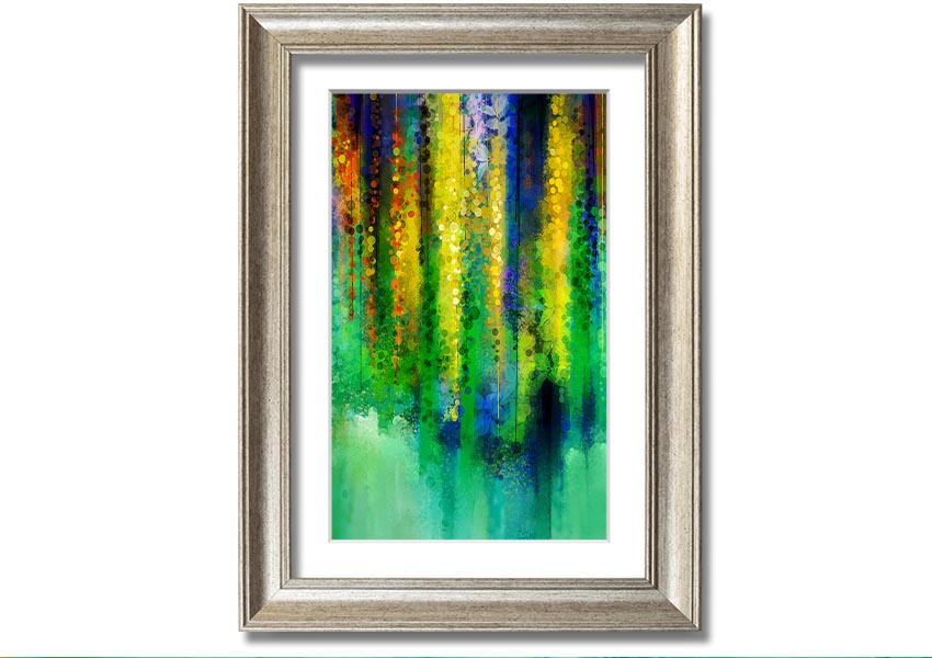 A beautifully framed Abstract Willow Tree print showcasing an elegant design, available in various frame colors.