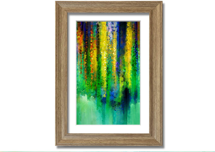 A beautifully framed Abstract Willow Tree print showcasing an elegant design, available in various frame colors.