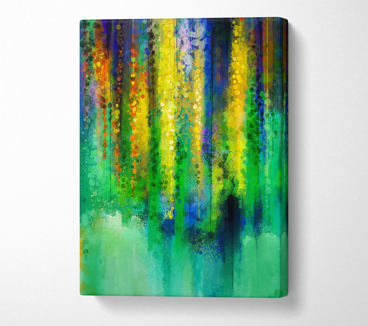 Abstract Willow Tree canvas art mounted on a 44mm box frame, showcasing elegant branches and serene colors.