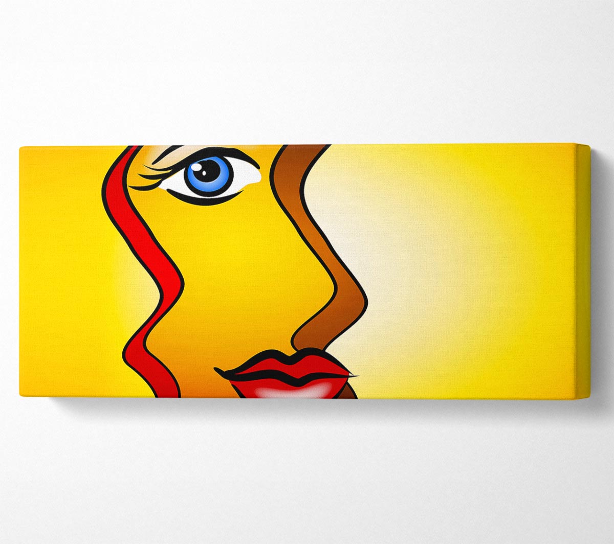 Abstract Woman canvas art printed on polyester, mounted on a 44mm box frame, ready to hang.