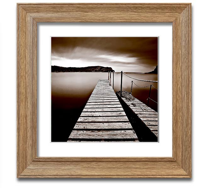 AbstractBrown Pier Square Framed Print showcasing an elegant abstract design in a stylish frame.