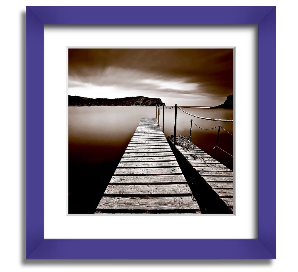 AbstractBrown Pier Square Framed Print showcasing an elegant abstract design in a stylish frame.