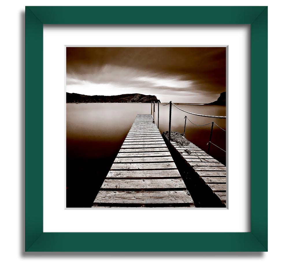 AbstractBrown Pier Square Framed Print showcasing an elegant abstract design in a stylish frame.