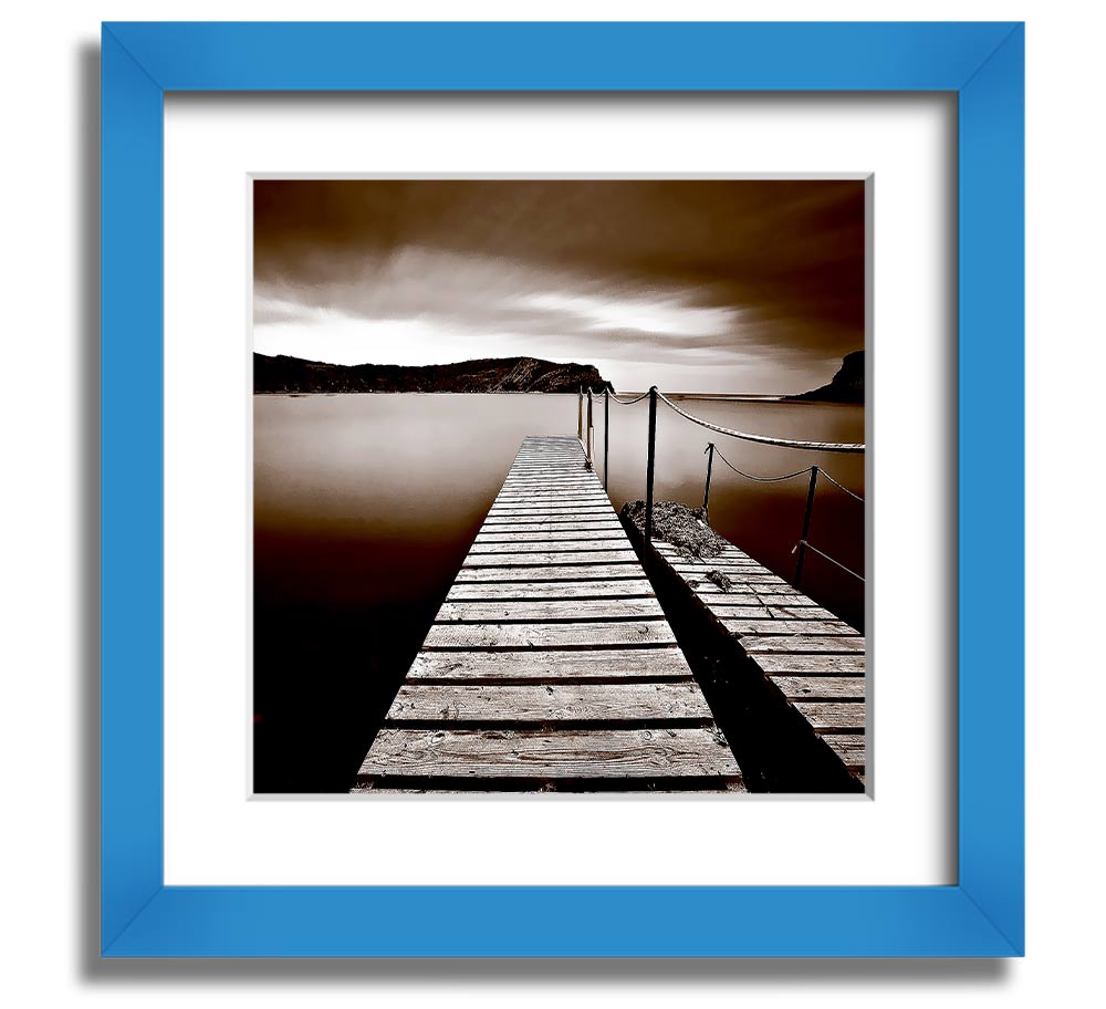 AbstractBrown Pier Square Framed Print showcasing an elegant abstract design in a stylish frame.