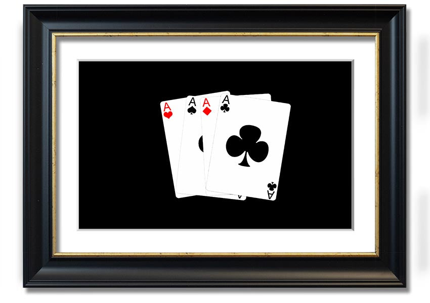 Aces High framed print showcasing vibrant colors and intricate details, elegantly framed and ready to hang.