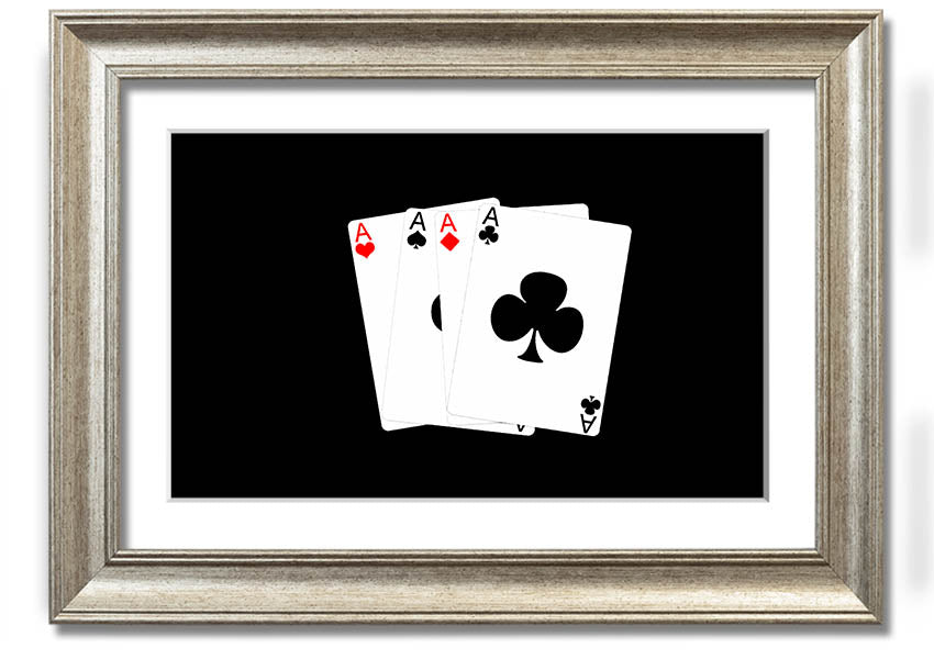 Aces High framed print showcasing vibrant colors and intricate details, elegantly framed and ready to hang.