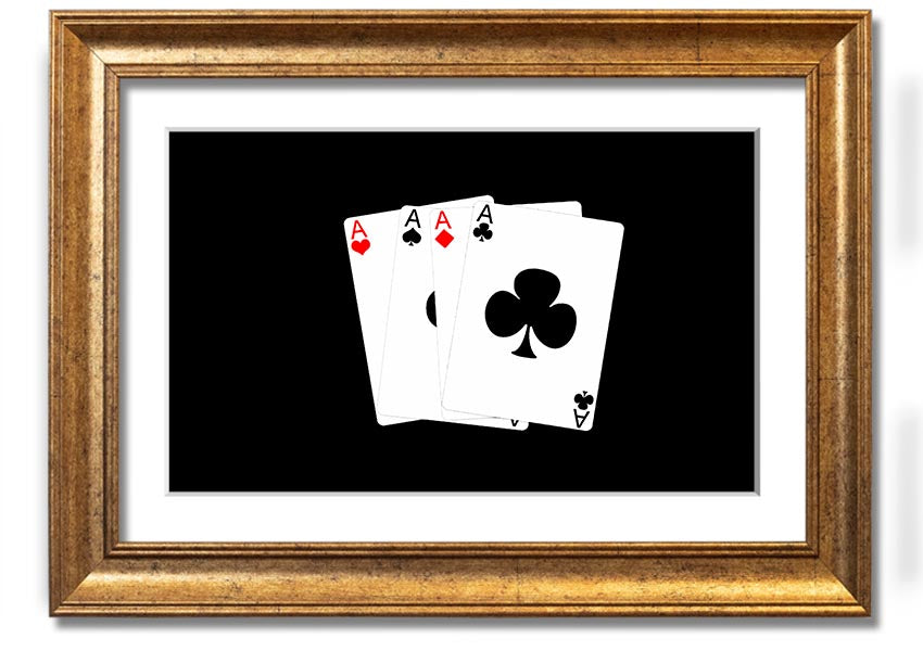 Aces High framed print showcasing vibrant colors and intricate details, elegantly framed and ready to hang.