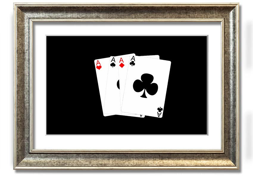 Aces High framed print showcasing vibrant colors and intricate details, elegantly framed and ready to hang.