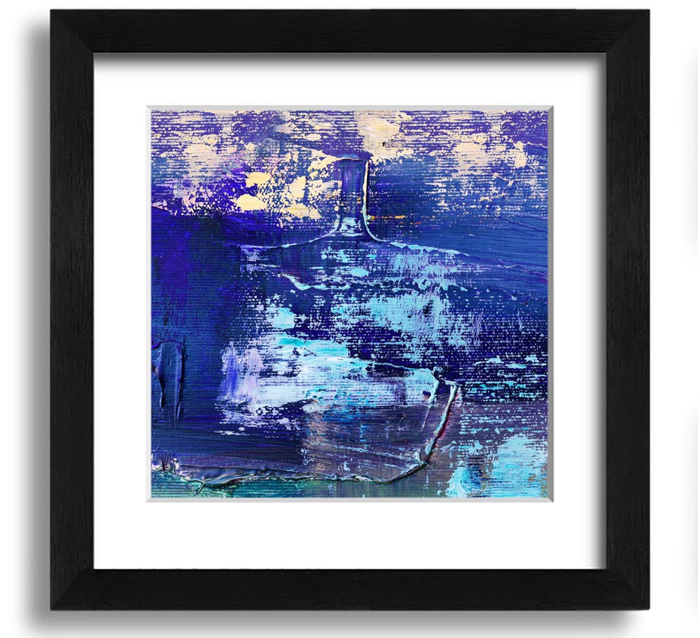 Acrylic Art Paint Textures Square Framed Print showcasing vibrant colors and intricate textures, ready to hang.