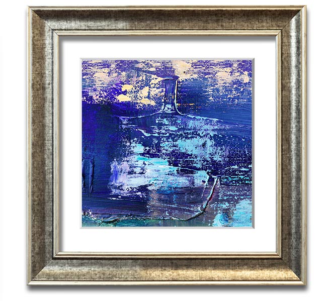 Acrylic Art Paint Textures Square Framed Print showcasing vibrant colors and intricate textures, ready to hang.