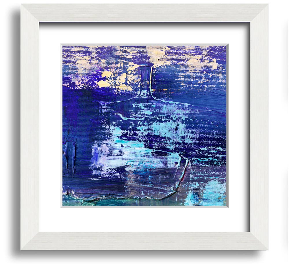 Acrylic Art Paint Textures Square Framed Print showcasing vibrant colors and intricate textures, ready to hang.