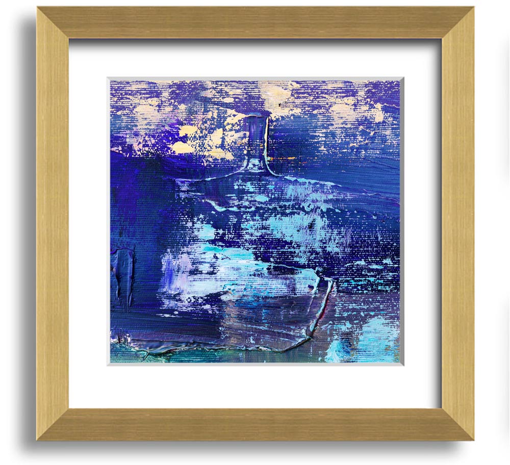 Acrylic Art Paint Textures Square Framed Print showcasing vibrant colors and intricate textures, ready to hang.