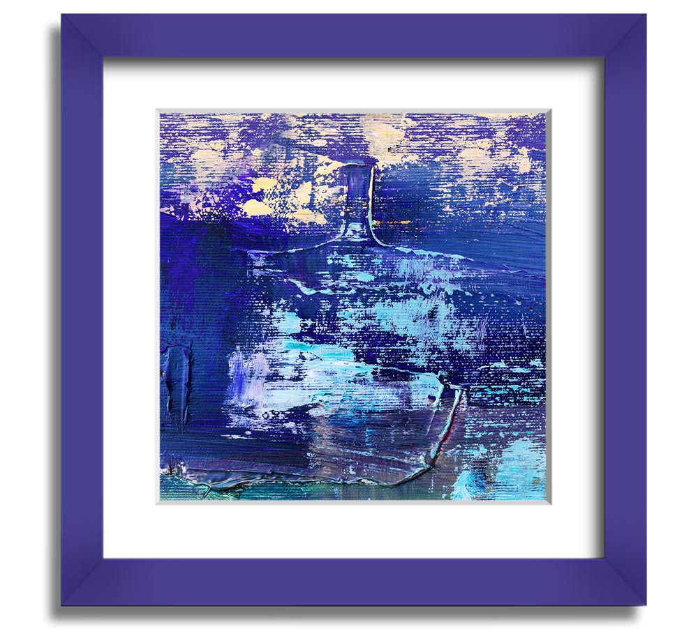 Acrylic Art Paint Textures Square Framed Print showcasing vibrant colors and intricate textures, ready to hang.