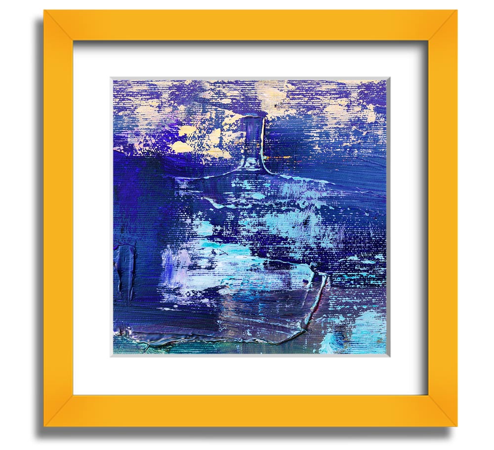 Acrylic Art Paint Textures Square Framed Print showcasing vibrant colors and intricate textures, ready to hang.