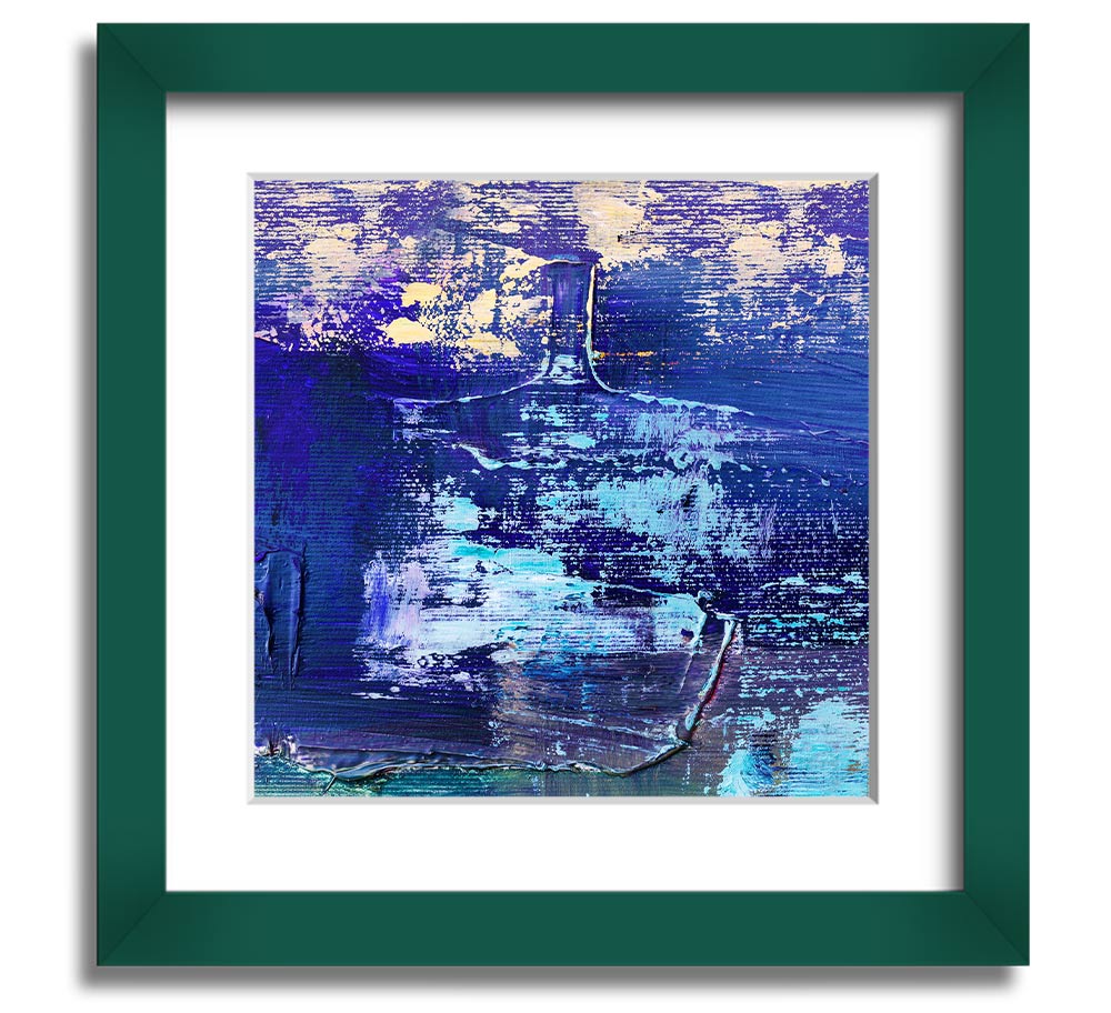 Acrylic Art Paint Textures Square Framed Print showcasing vibrant colors and intricate textures, ready to hang.