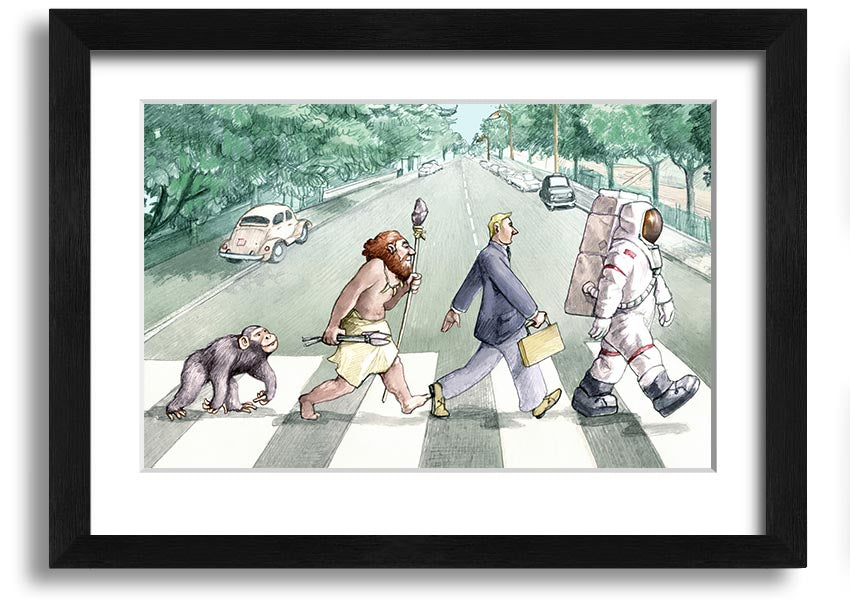 Framed print titled 'Advancement Of Civilisation', showcasing intricate artwork, available in various frame colours.