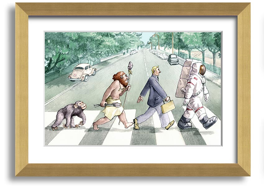 Framed print titled 'Advancement Of Civilisation', showcasing intricate artwork, available in various frame colours.