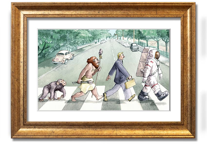 Framed print titled 'Advancement Of Civilisation', showcasing intricate artwork, available in various frame colours.