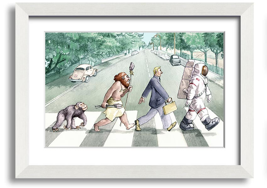 Framed print titled 'Advancement Of Civilisation', showcasing intricate artwork, available in various frame colours.