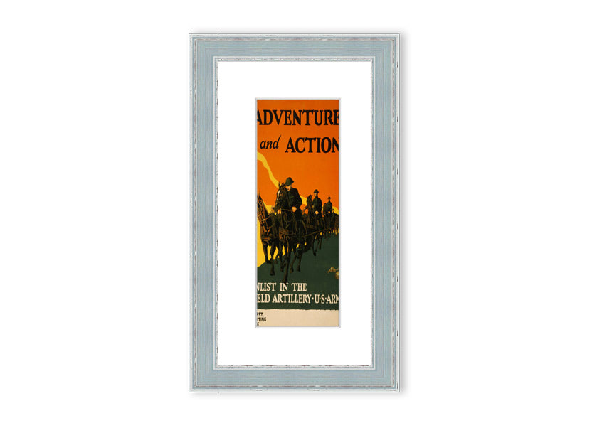 A beautifully framed print of Cornwall showcasing adventure and action, available in various frame colors.