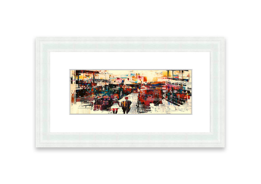 Adventure In The City framed print showcasing vibrant urban scenery, elegantly framed in multiple color options.