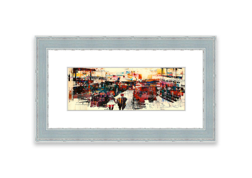 Adventure In The City framed print showcasing vibrant urban scenery, elegantly framed in multiple color options.