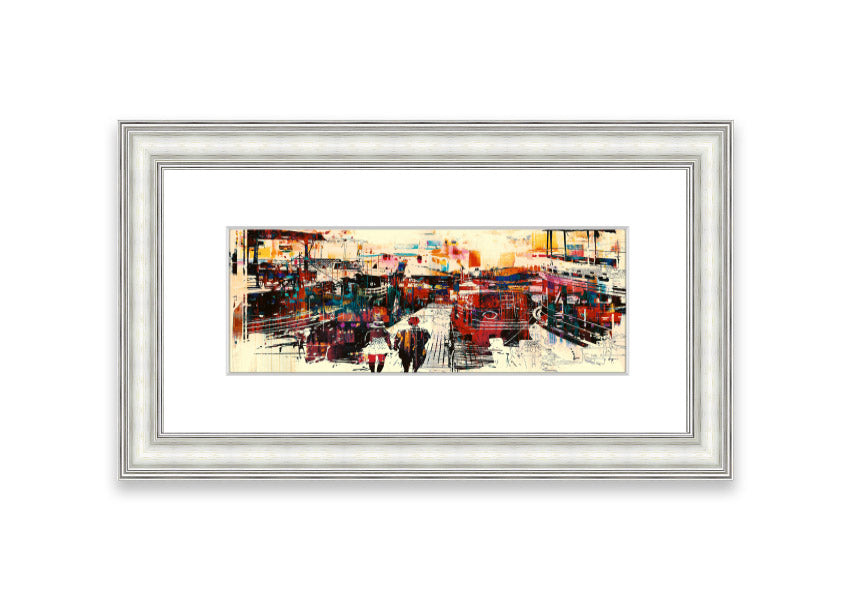 Adventure In The City framed print showcasing vibrant urban scenery, elegantly framed in multiple color options.