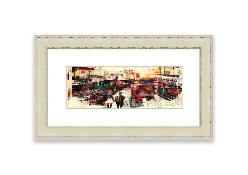 Adventure In The City framed print showcasing vibrant urban scenery, elegantly framed in multiple color options.