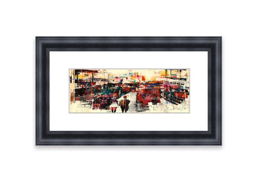 Adventure In The City framed print showcasing vibrant urban scenery, elegantly framed in multiple color options.