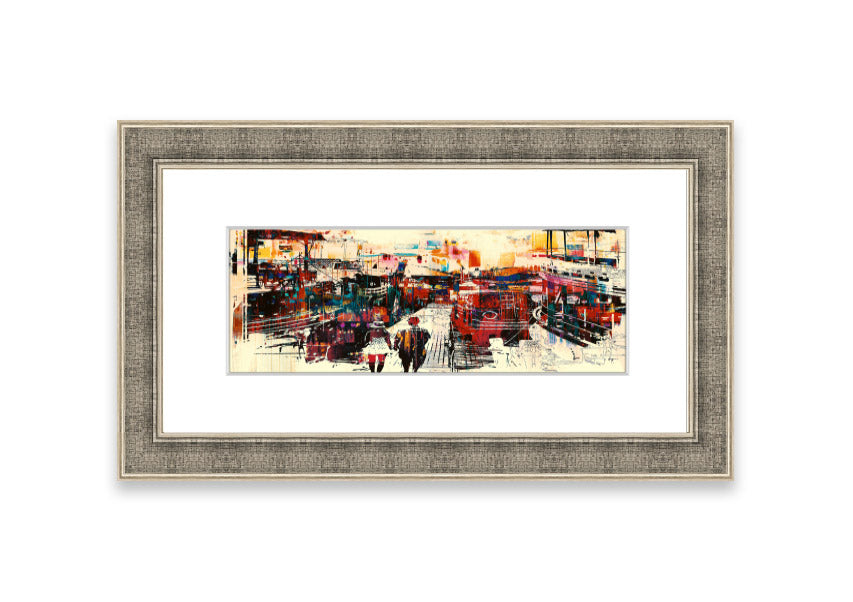 Adventure In The City framed print showcasing vibrant urban scenery, elegantly framed in multiple color options.