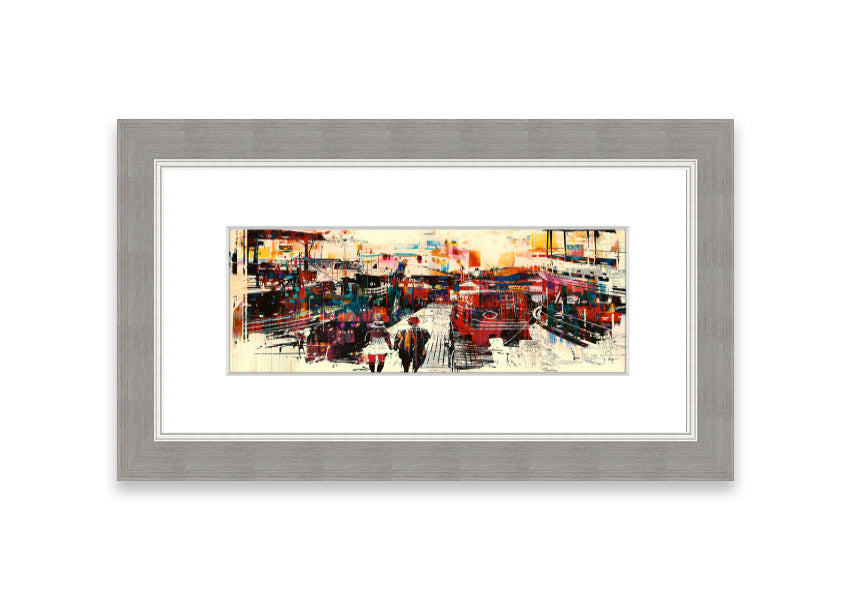 Adventure In The City framed print showcasing vibrant urban scenery, elegantly framed in multiple color options.