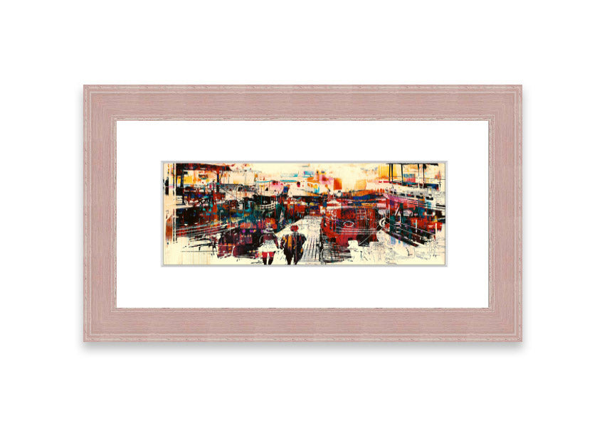 Adventure In The City framed print showcasing vibrant urban scenery, elegantly framed in multiple color options.