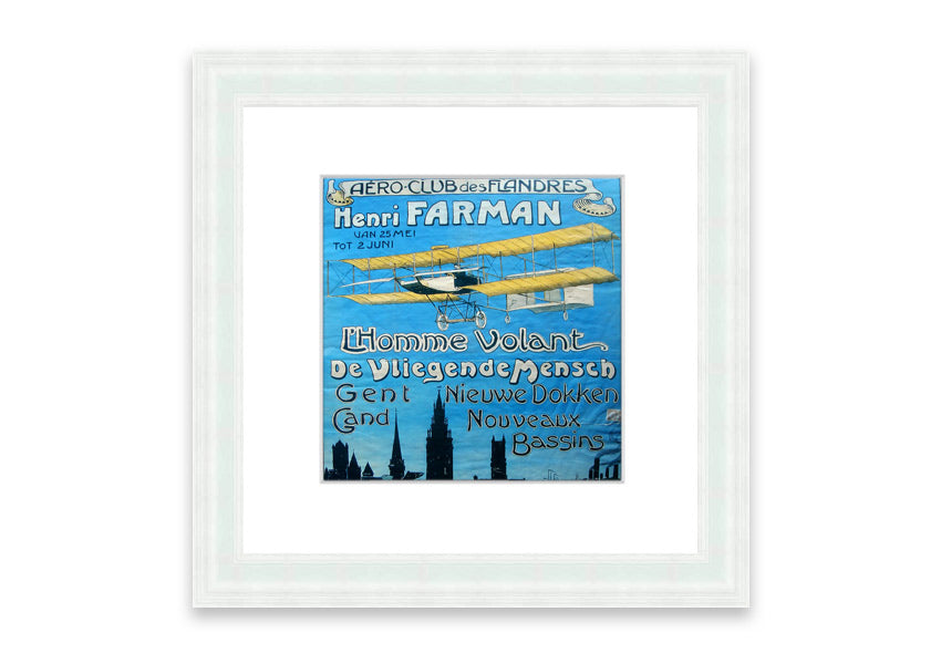 Aero Club Cornwall framed print showcasing aviation art in a stylish frame.