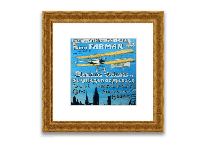 Aero Club Cornwall framed print showcasing aviation art in a stylish frame.