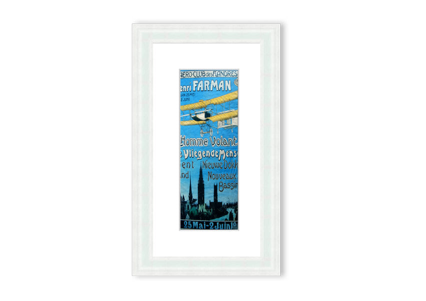 Aero Club Cornwall framed print showcasing aviation art in a stylish frame.