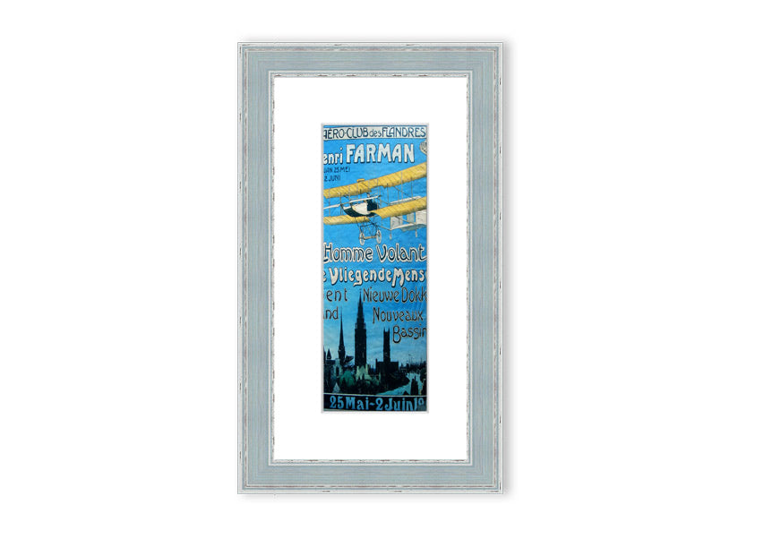 Aero Club Cornwall framed print showcasing aviation art in a stylish frame.