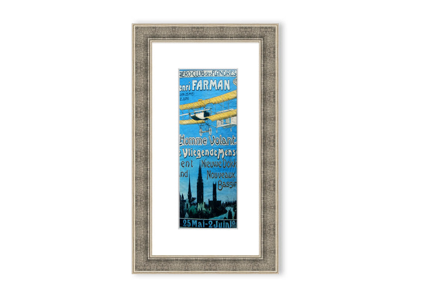 Aero Club Cornwall framed print showcasing aviation art in a stylish frame.