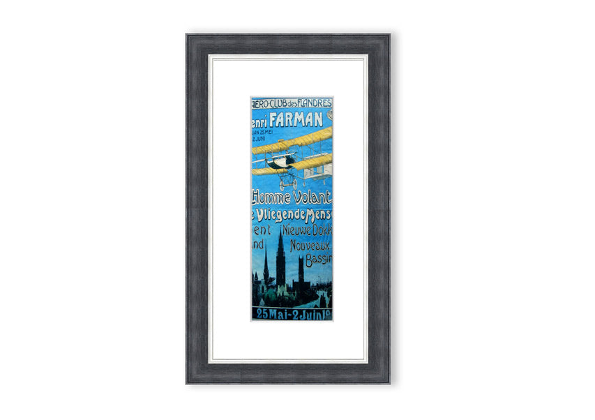 Aero Club Cornwall framed print showcasing aviation art in a stylish frame.