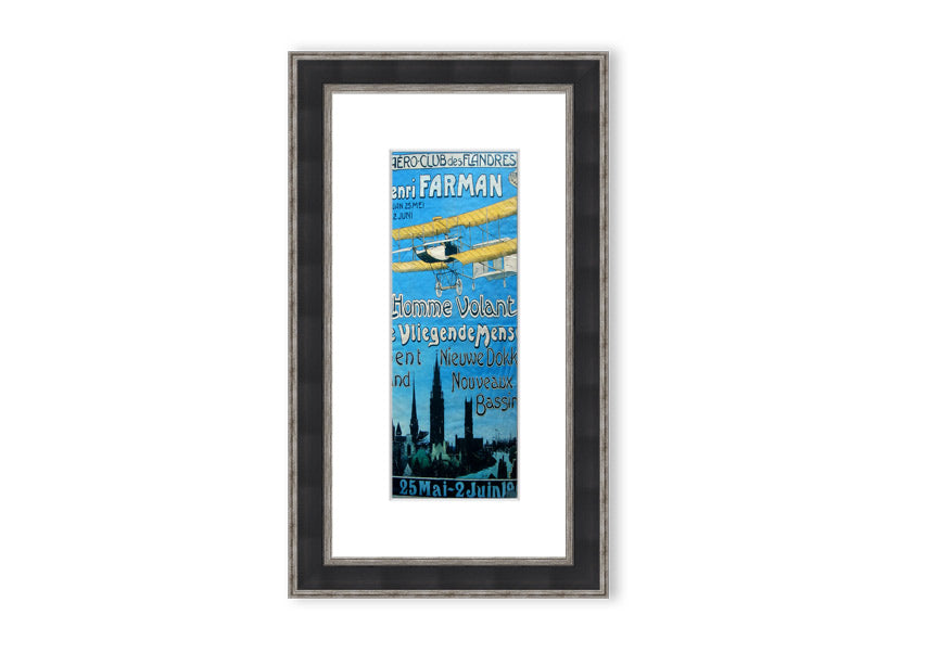 Aero Club Cornwall framed print showcasing aviation art in a stylish frame.